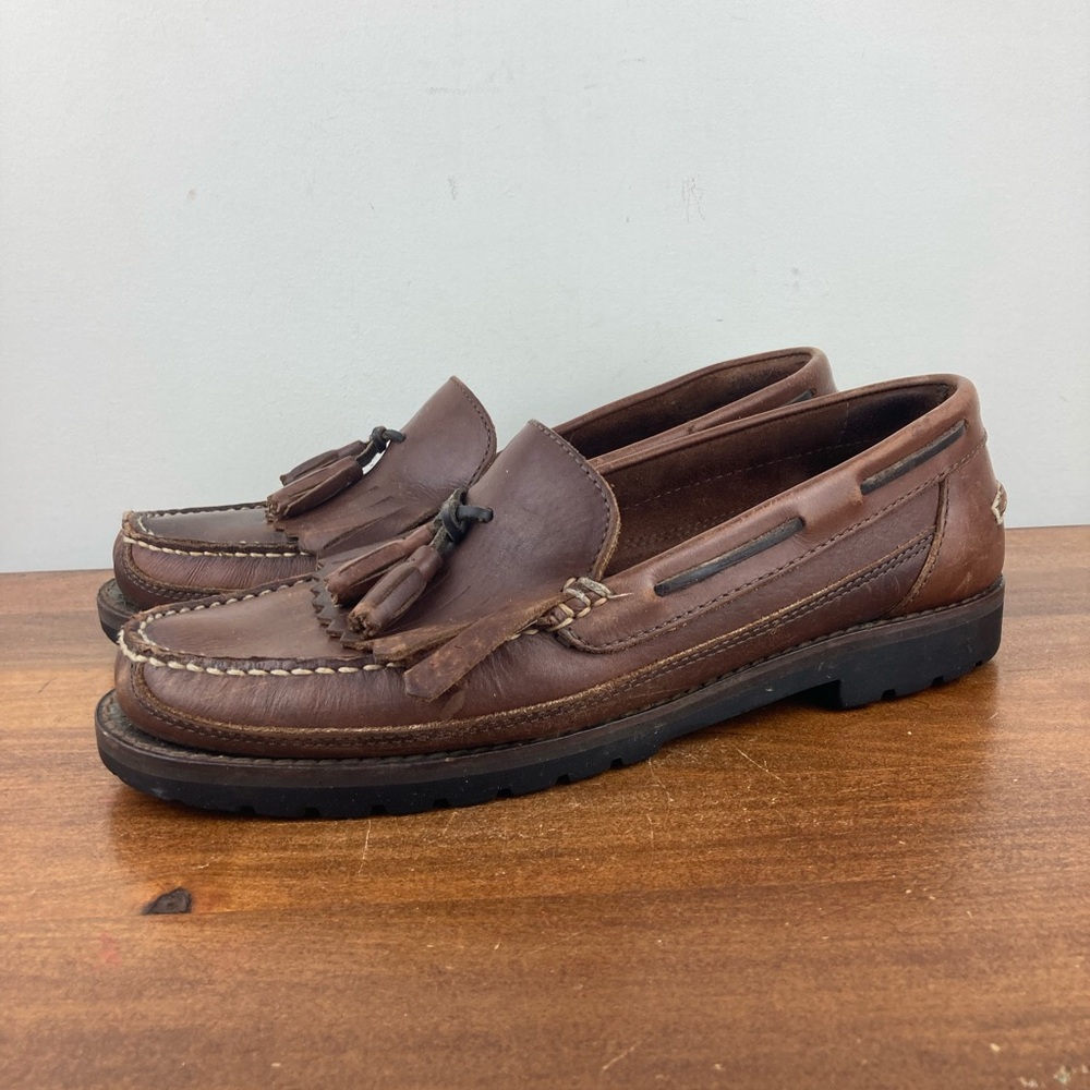 Mountain Creek Kilte Tassel Loafer Shoes Brown Leather 041299 Brazil Men’s 13M.
